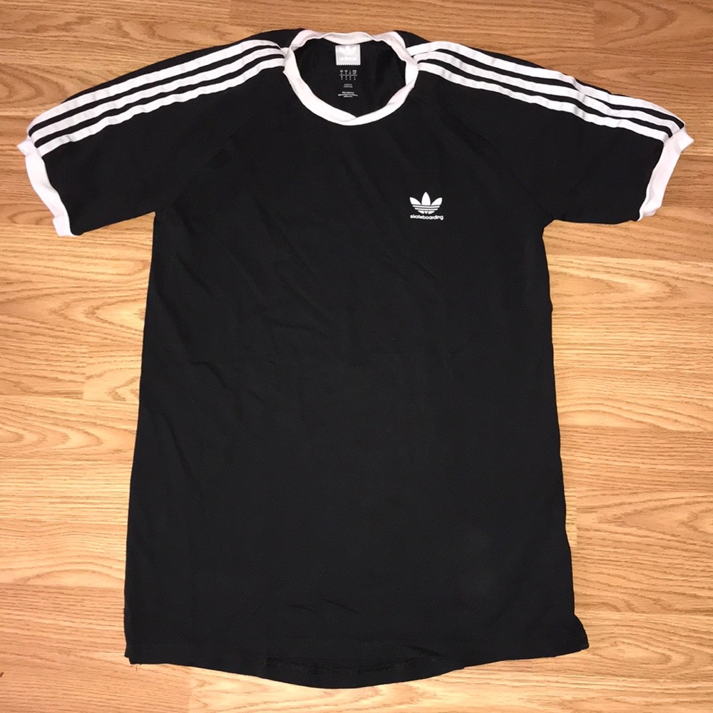 Adidas Skateboarding Black 3 Stripes t-shirt